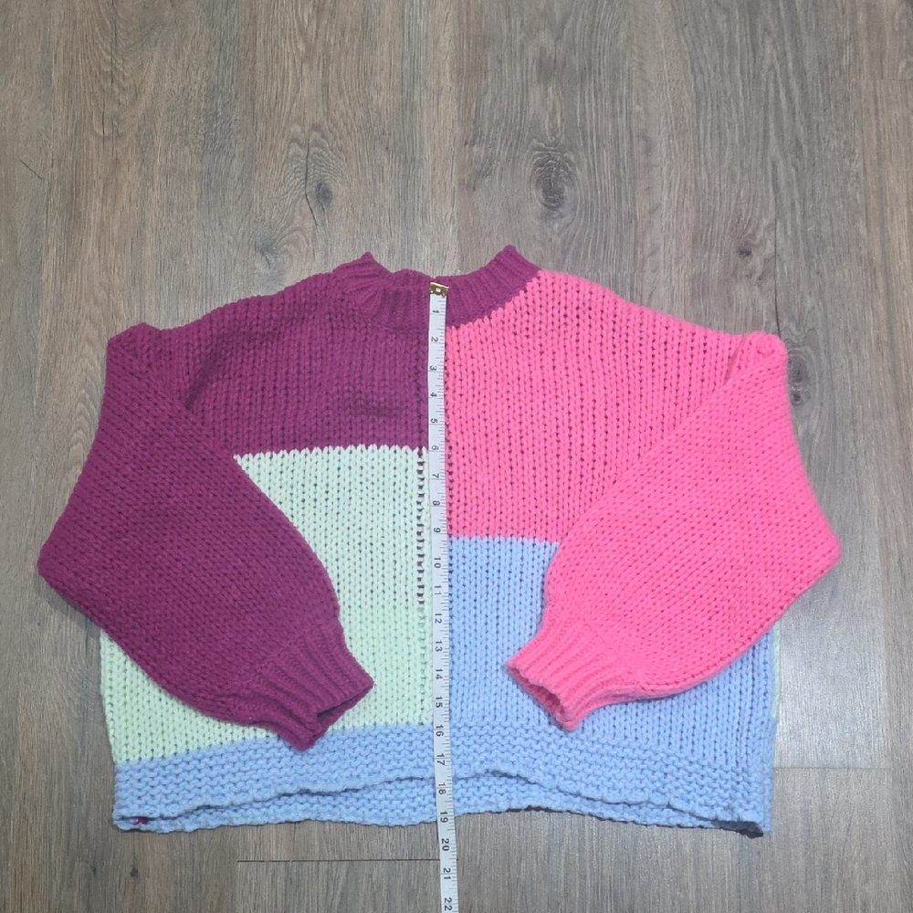 MINKPINK Women's Colorblock Sweater - Pink, Purple, Blue